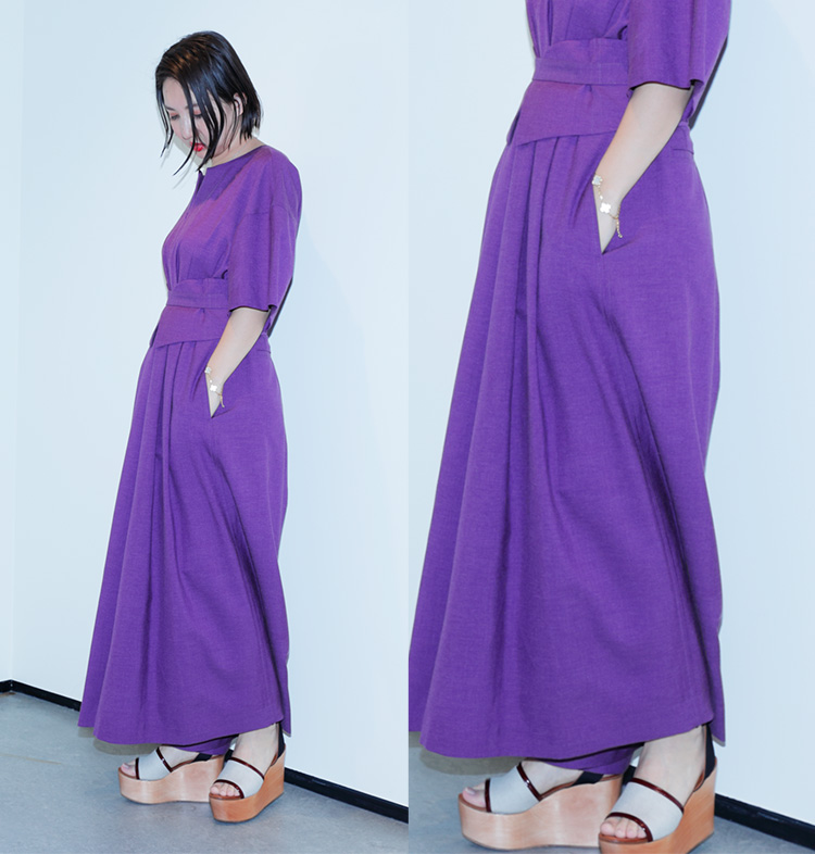最終タグ付❣️ ELENDEEKエレンディーク❣️ クルーセミダブルコート　ロング フォルムショートコート（ノーカラーコート）｜ELENDEEK（エレン
